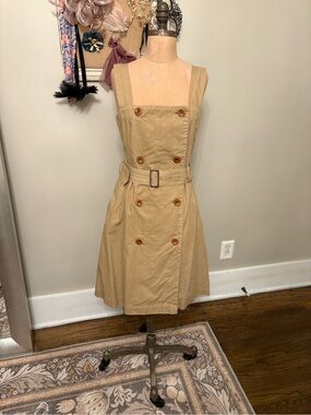 Madewell Tan Khaki Belted Trench Dress